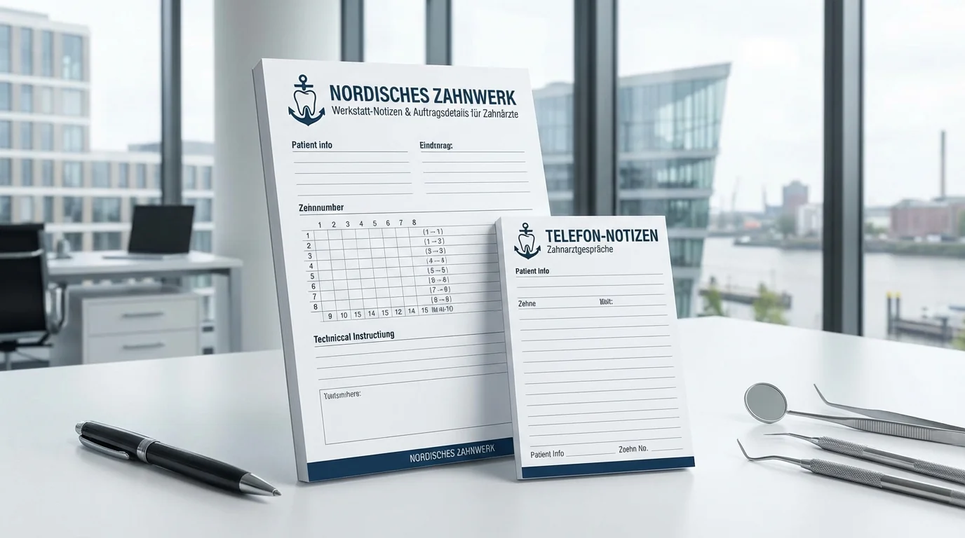 Notizblöcke für Dentallabore