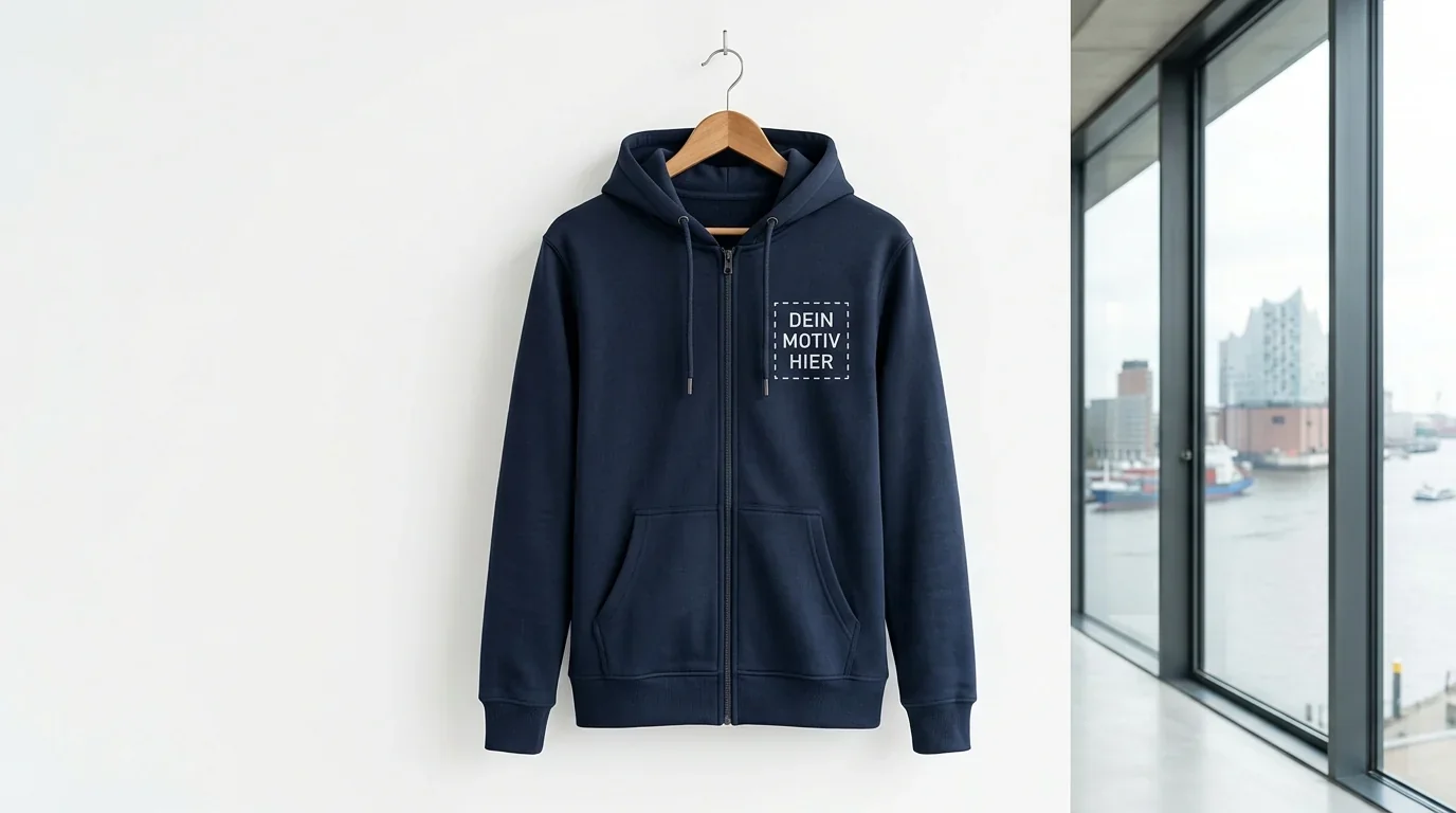 Hoodie DTF Druck Russell Athletic navy