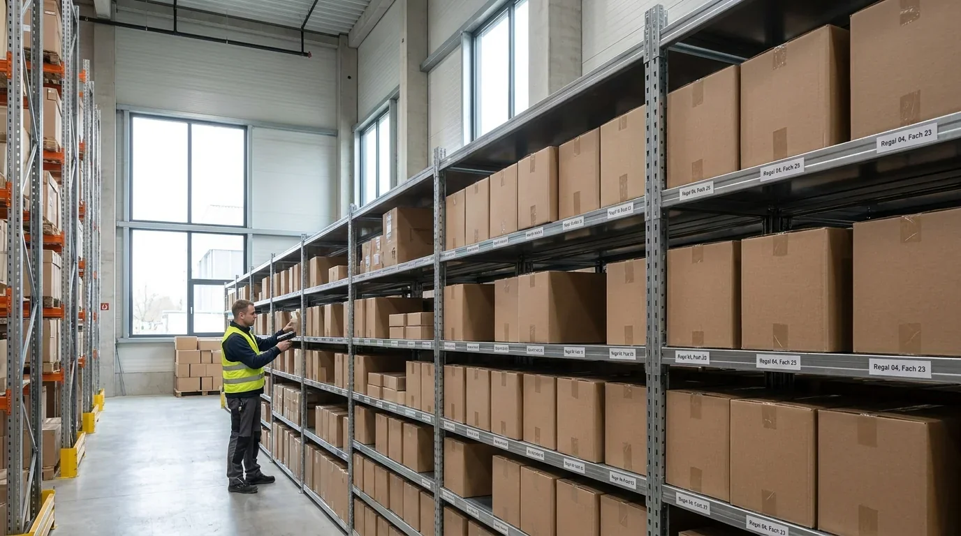 Drucksachen-Lager mit Kommissionierung – Lagerung bei Druckerei Hinzke