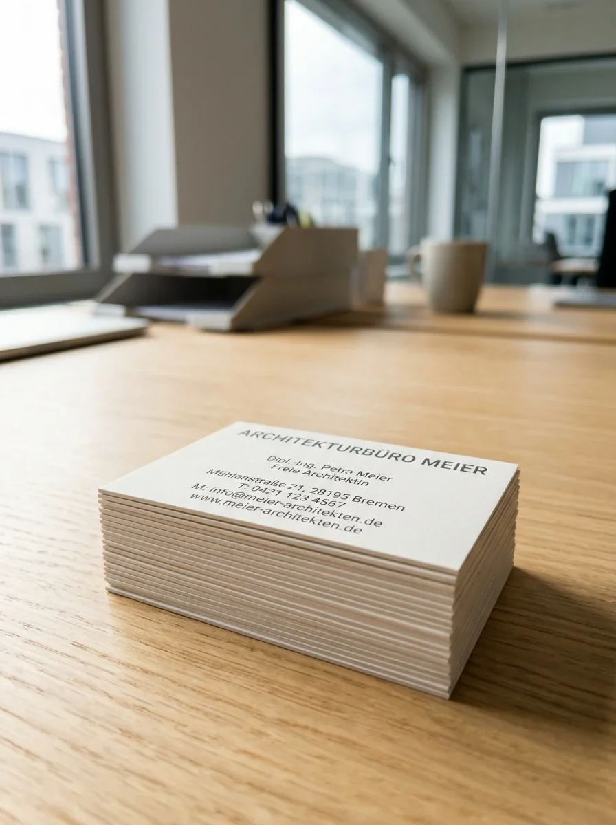 Visitenkarten Standard ohne Veredelung