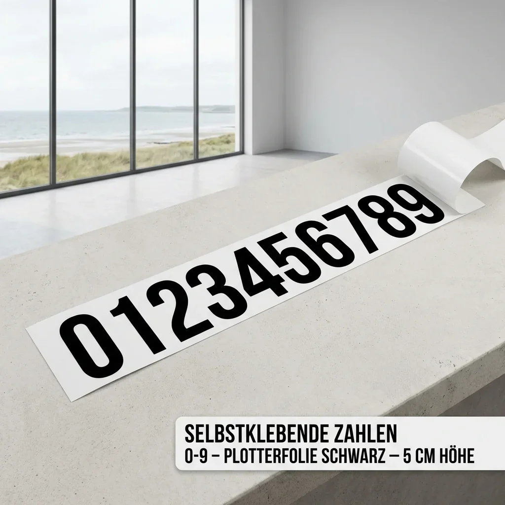 Klebezahlen 0-9 Plotterfolie