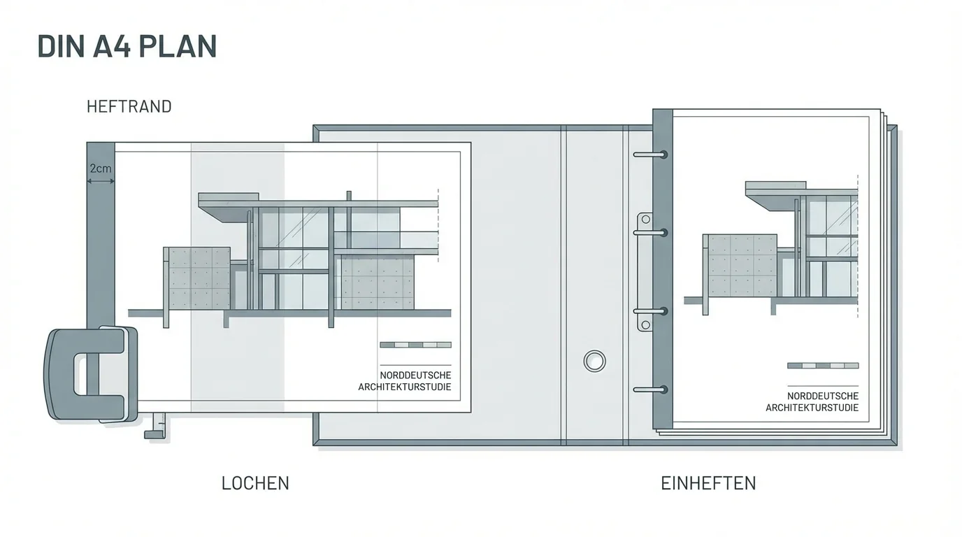 Pläne lochen und abheften