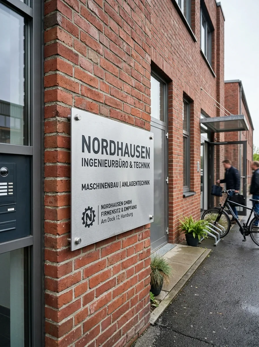 Firmenschild Aluminium