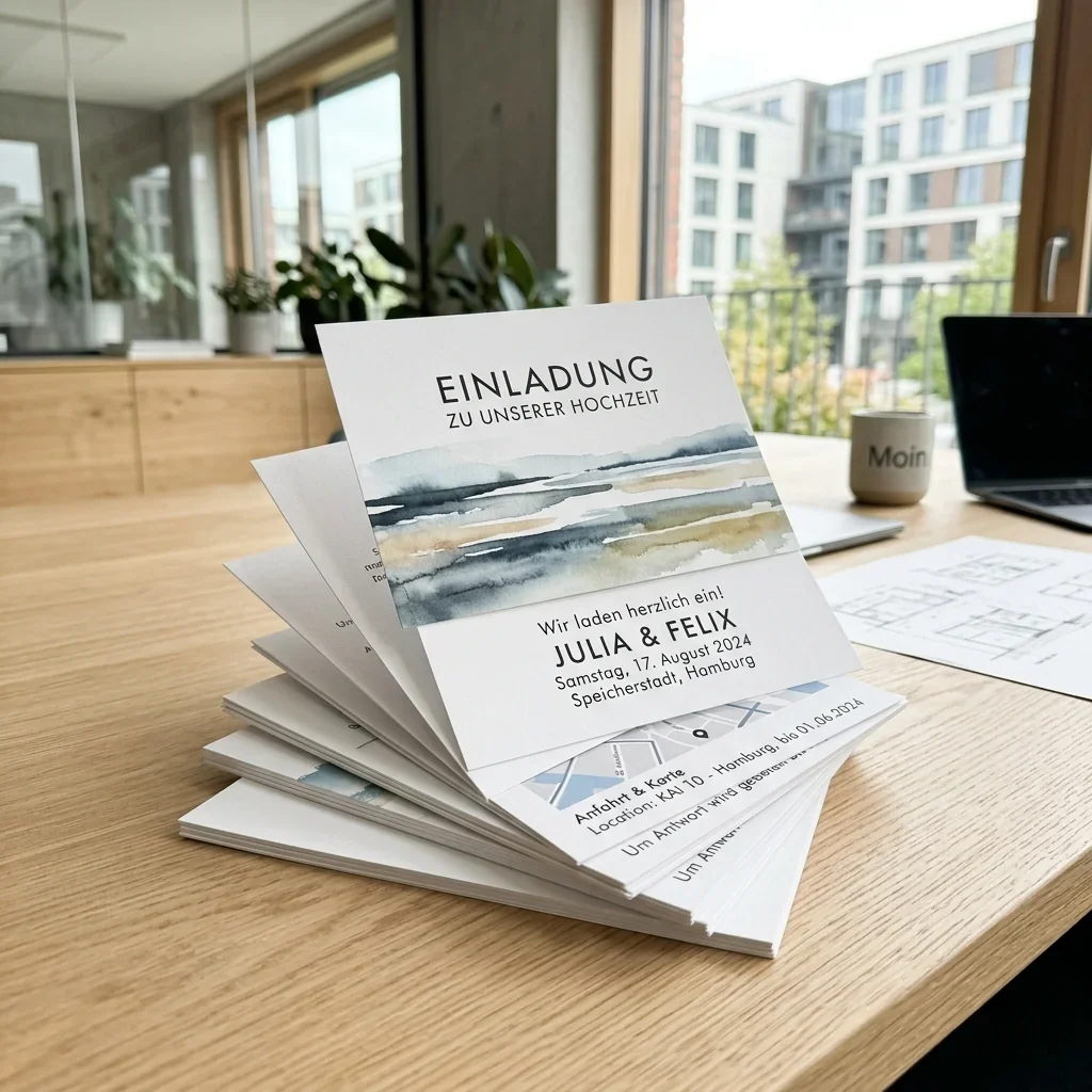 Karte DIN A6 individuell bedruckt -- Druckerei Hinzke