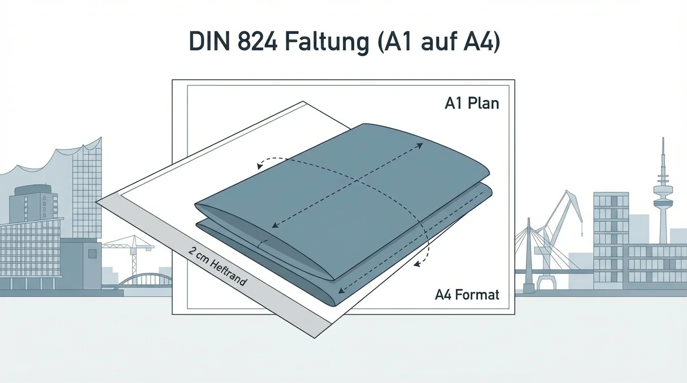 DIN 824 Faltung - Technische Pläne falten